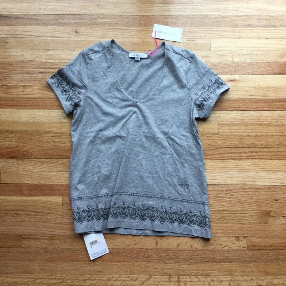 See By Chloé printed v-neck NWT - Picture 1 of 3